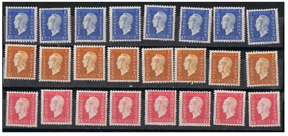 lot 24 TIMBRES FRANCE MARIANNE DULAC