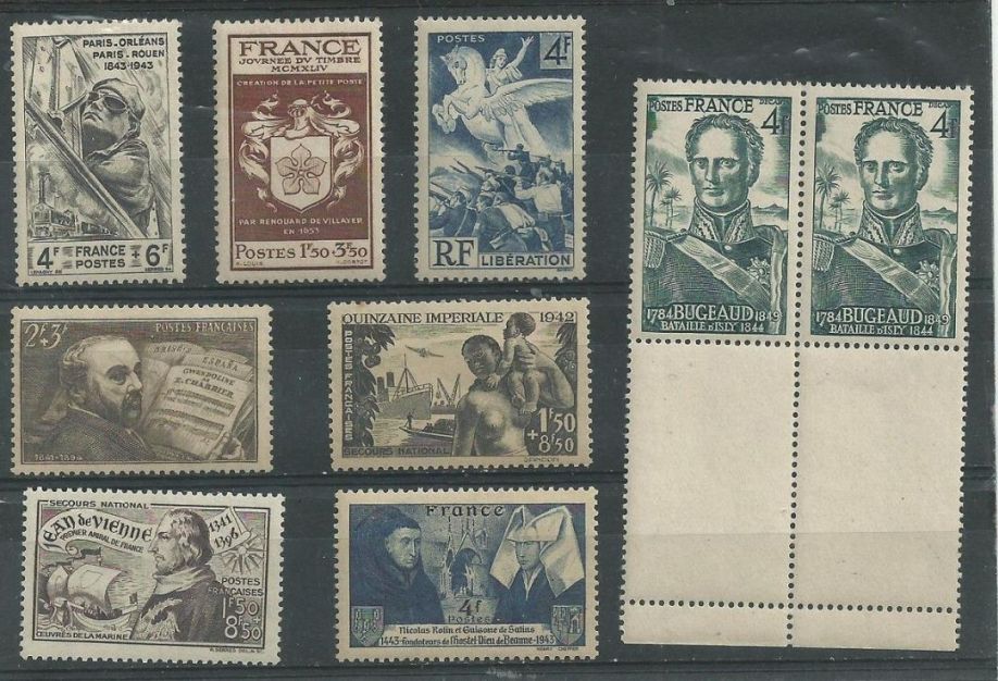 timbres france annees 1941 44