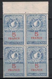 timbre affiche paris 500 065 001