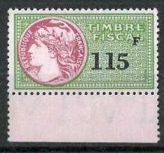 timbre fiscal vert 115fa