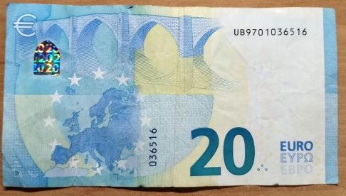 20 euro UB9701036516