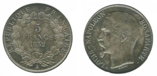5 f napoleon III 1852