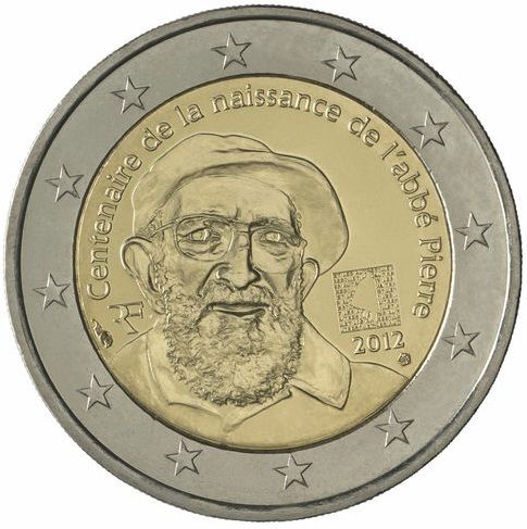 fr 2 euro abbe pierre 2012