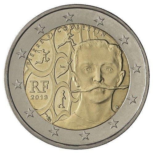 fr 2 euro coubertin 2013