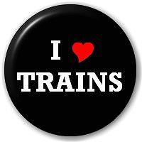 badge j aime les trains fond noir