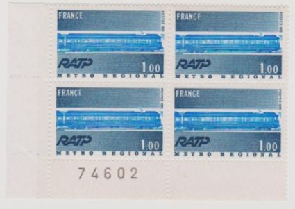 phila ratp 1975 timbre rer dentele 296 001c