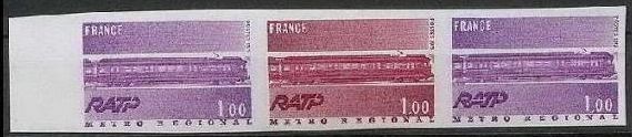 phila ratp 1975 timbre rer non dentele 296 006 variantes
