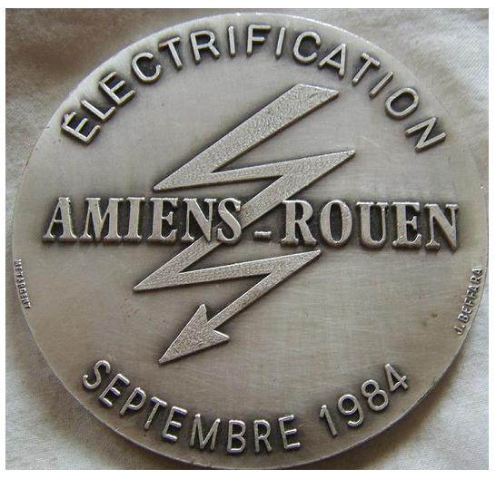 medaille electrification rouen amiens 1984 v