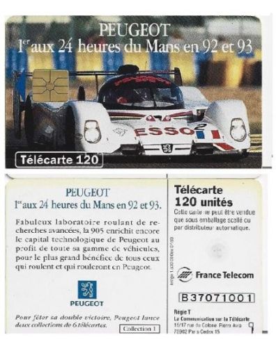 telecarte 120 peugeot B37071001 2