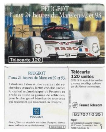 telecarte 120 peugeot B37071035 2