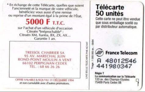 telecarte 50 citroen A 48012546441980347 2