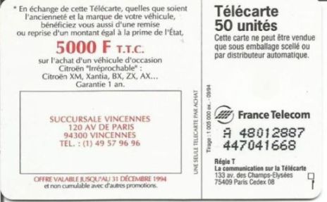 telecarte 50 citroen A 48012887447041668 2