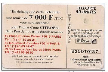 telecarte 50 citroen B140T0137