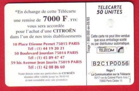 telecarte 50 citroen B2C1P0056