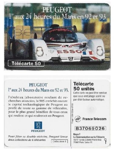 telecarte 50 peugeot B37069026 2