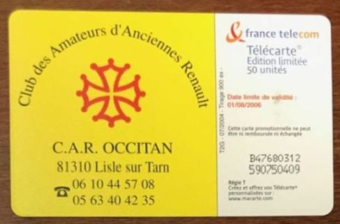 telecarte 50 renault car occitan B47680312590750409 2