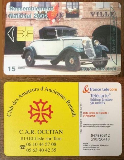 telecarte 50 renault car occitan B47680312590750418 2