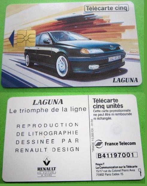 telecarte 5 renault laguna B41197001 2