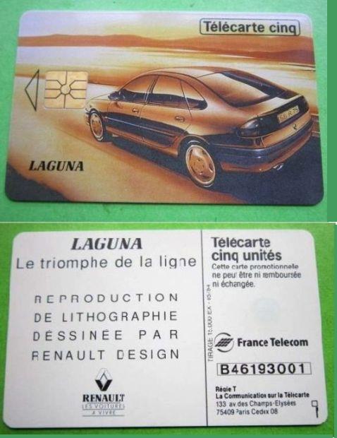 telecarte 5 renault laguna B46193001 2