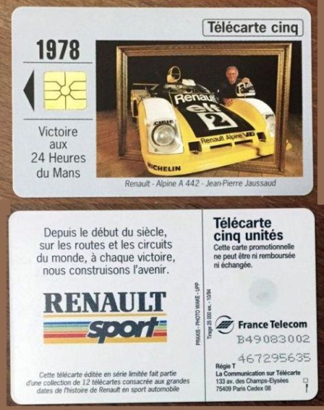 telecarte 5 renault sport B49083002467295635 2
