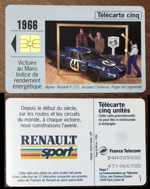 telecarte 5 renault sport B4A009002471066785 2