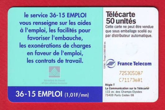 telecarte 50 3615 emploi 725305087C71173681 2