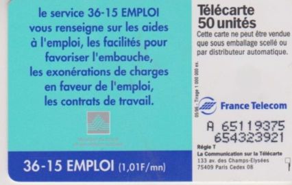 telecarte 50 3615 emploi A 65119375654323921 2