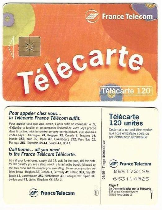telecarte 120 call home B65172135653114925