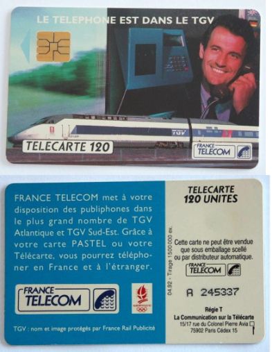 telecarte 120 tgv A 245337