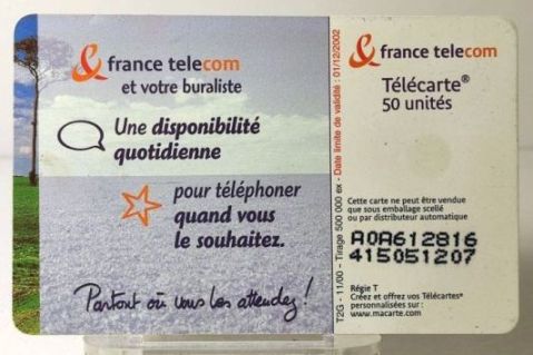 telecarte 50 buraliste A0A612816415051207