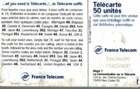 telecarte 50 call home 536286591C56150637