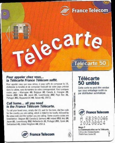 telecarte 50 call home A 6B390046203208924