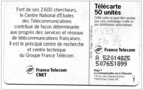 telecarte 50 cnet A 4014825507651899