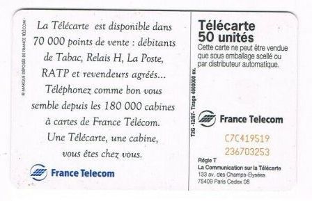 telecarte 50 points de vente cabines C7C419519236703253