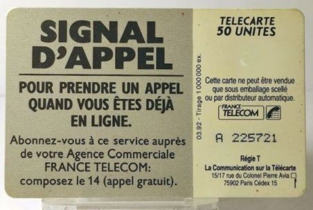 telecarte 50 signal d appel A225751