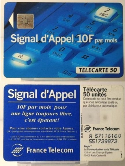 telecarte 50 signal d appel A 57116160551739873