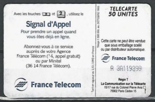 telecarte 50 signal d appzl A 3A119399