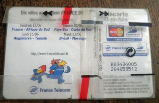 telecarte 50 france 98 B83434005264658512