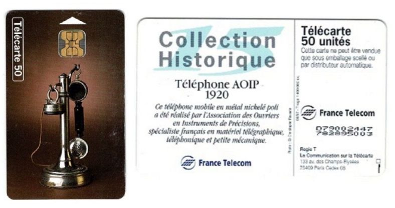 telecarte 50 telephone aoip 1920 D79002447782895003