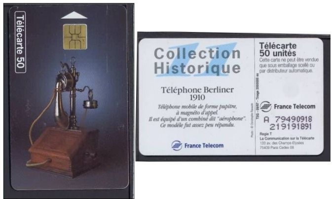 telecarte 50 telephone berliner 1910 A 79490918219191891