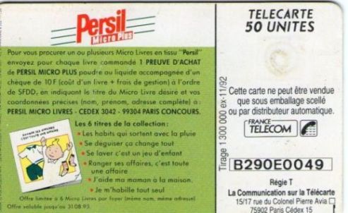 telecarte 50 persil B290E0049