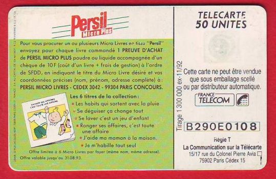 telecarte 50 persil B290E0108