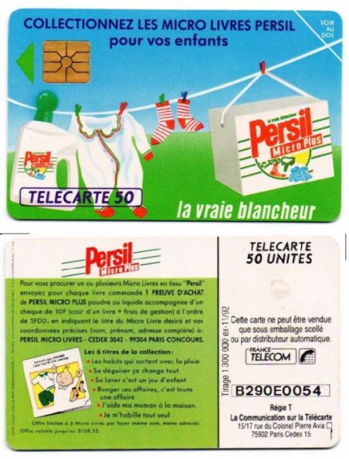 telecarte 50 persil B290E054