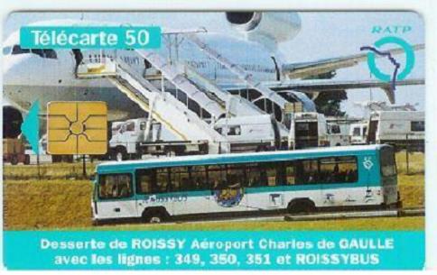 telecarte 50 roissy bus pr100 551d 1