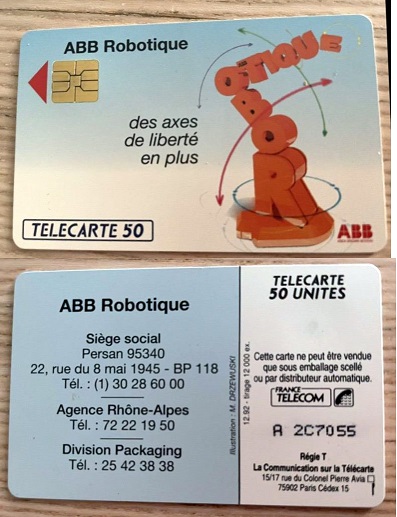 telecarte 50 A 2C7055 abb robotique