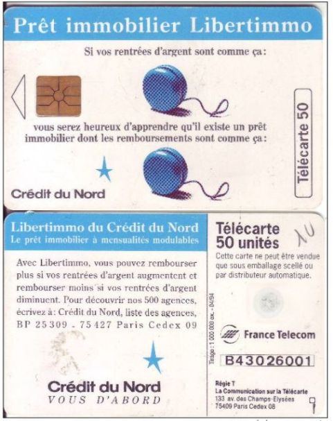 telecarte 50 credit du nord B43026001