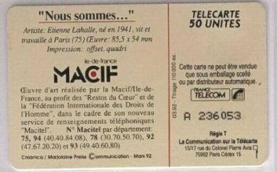 telecarte 50 macif A 236053