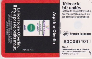 telecarte 50 oberlain B3C087101