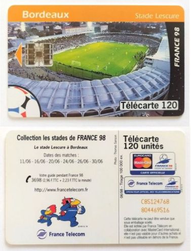 telecarte 120 france 98 bordeaux C85124768804469516