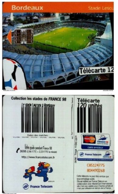 telecarte 120 france 98 bordeaux C85124775804490268